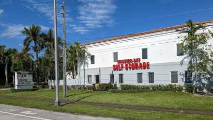 Entrance to Mission Bay Self Storage in Boca Raton, FL.